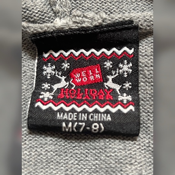 Well Worn Reindeer Holiday Theme Dress Girl Size- M 7/8 - Picture 3 of 8